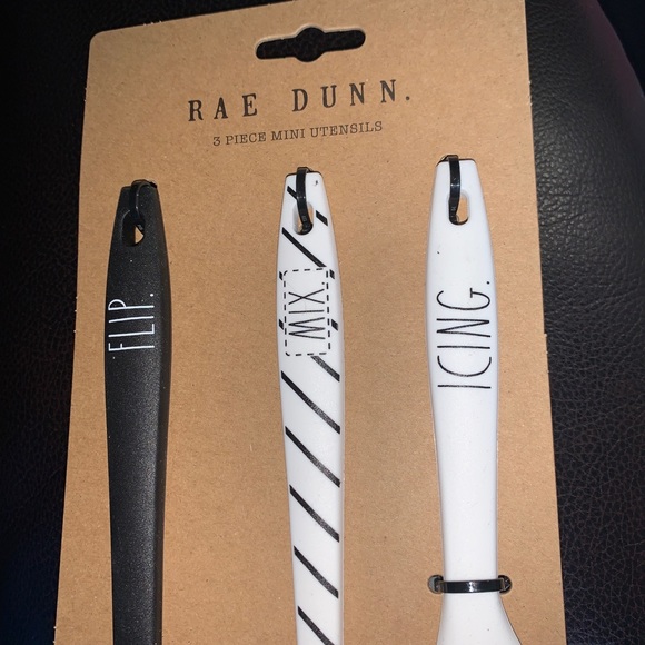 Rae Dunn 3 Piece Mini Utensils FLIP. MIX. ICING. NEW - Picture 2 of 3